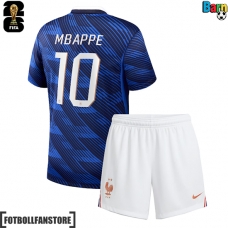Frankrike Kylian Mbappe #10 Barnkläder Hemma matchtröja till baby VM 2026 Kortärmad (+ Korta byxor) Billigt